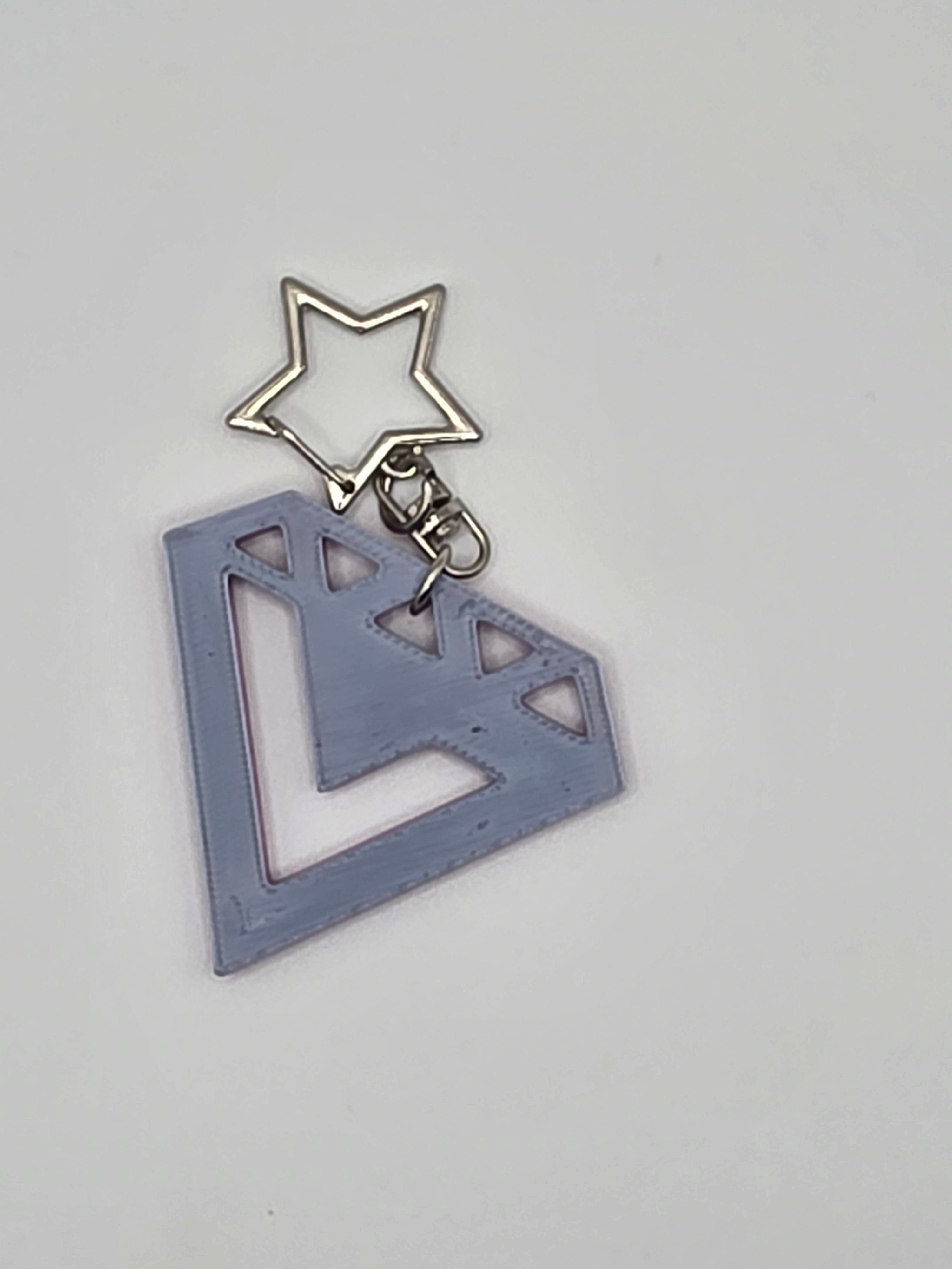 Seventeen diamond 3D Printed Keychain