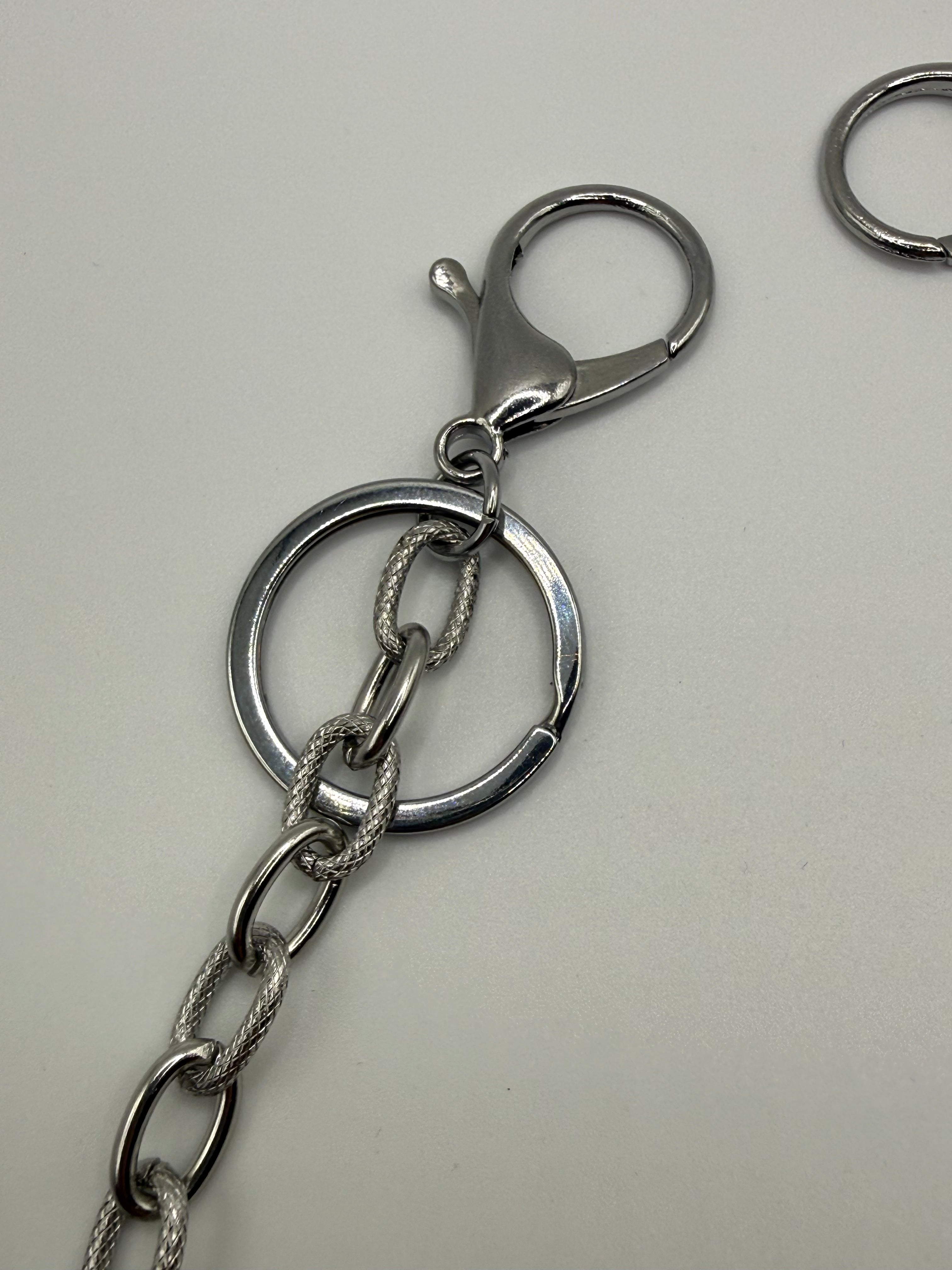 Single Oval Chain Belt & Keychain