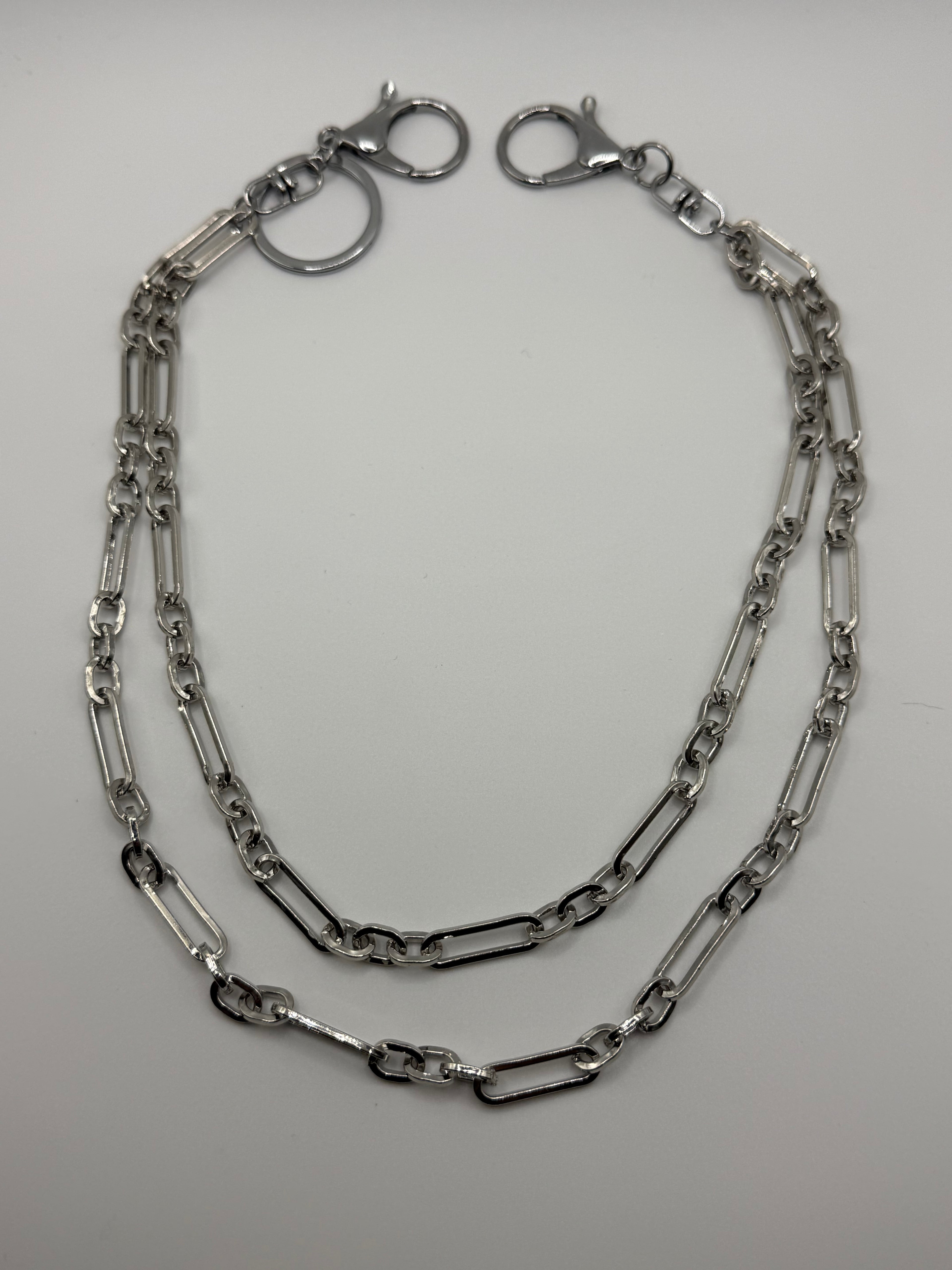 Double Paperclip Chain Belt & Keychain