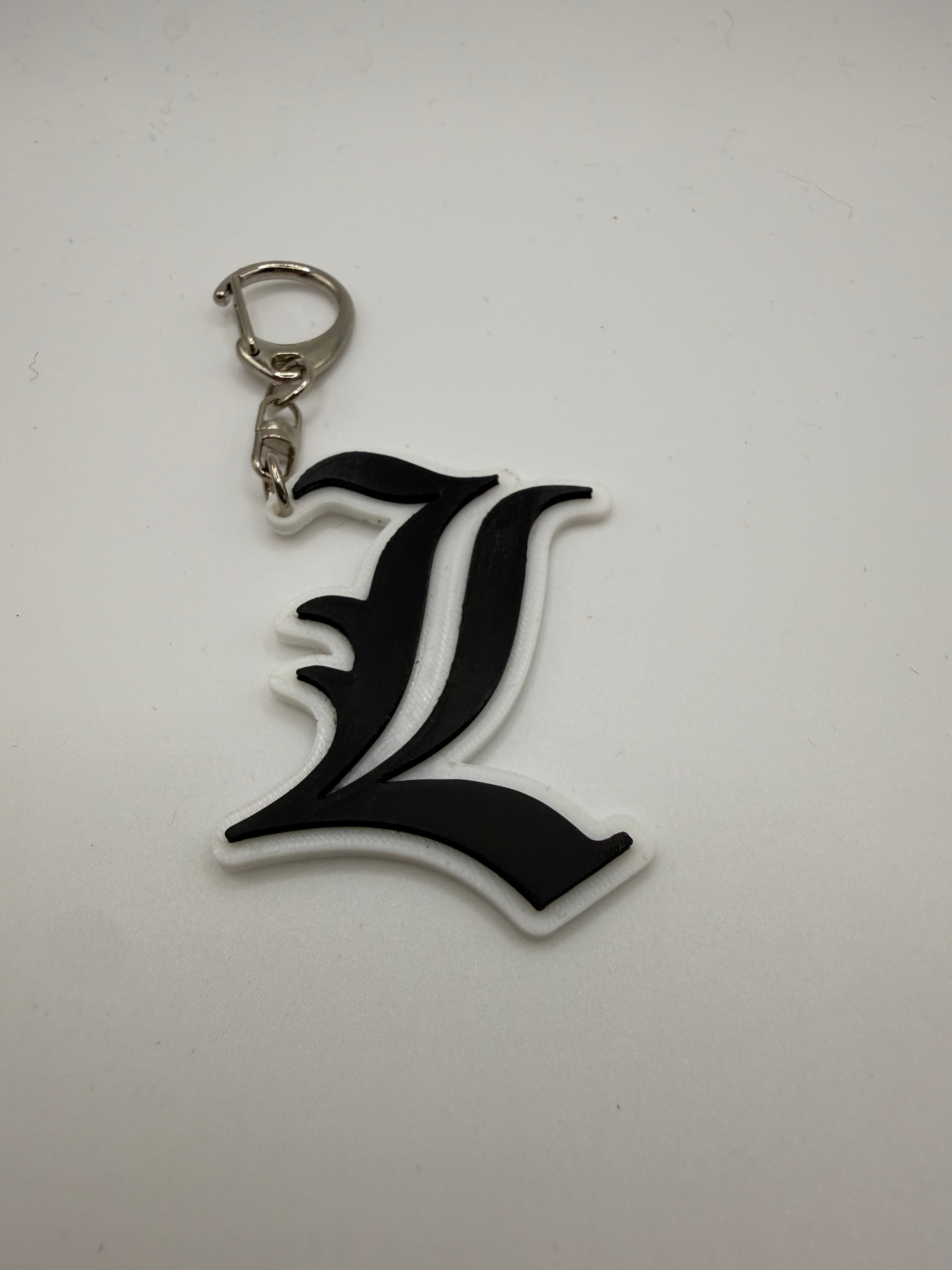 L Logo Death Note Keychain
