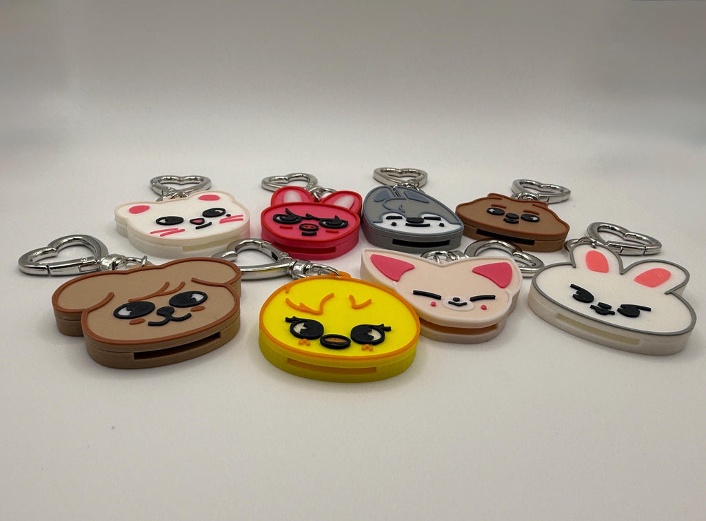 STRAY KIDS SKZOO 3D Printed Nail Saver Keychains (etsy image id: 8021376500)
