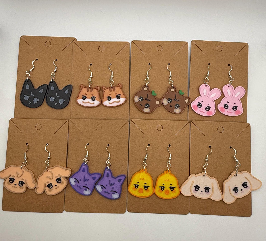 Ateez Aniteez 3D Printed Earrings