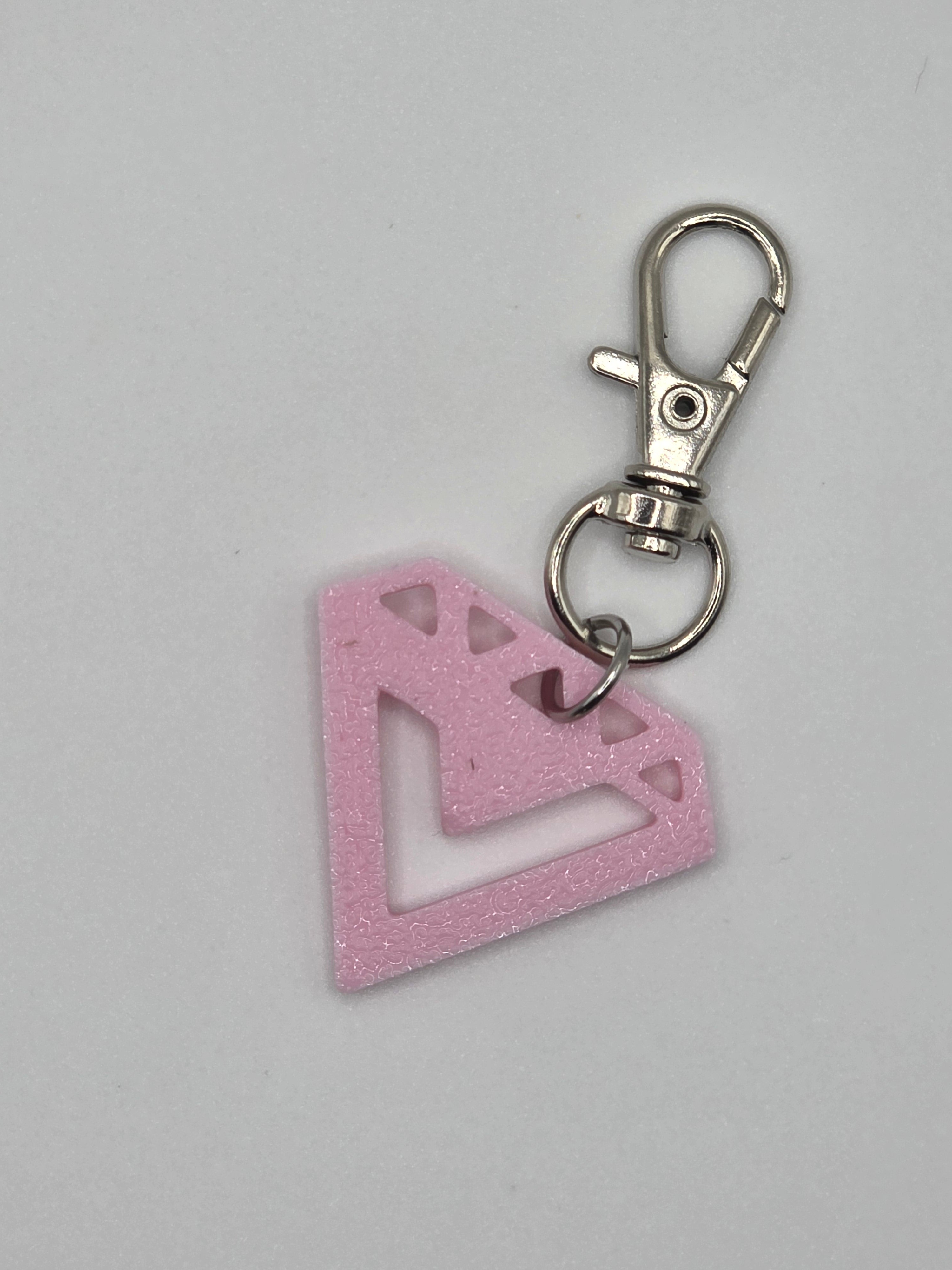 Seventeen diamond 3D Printed charm
