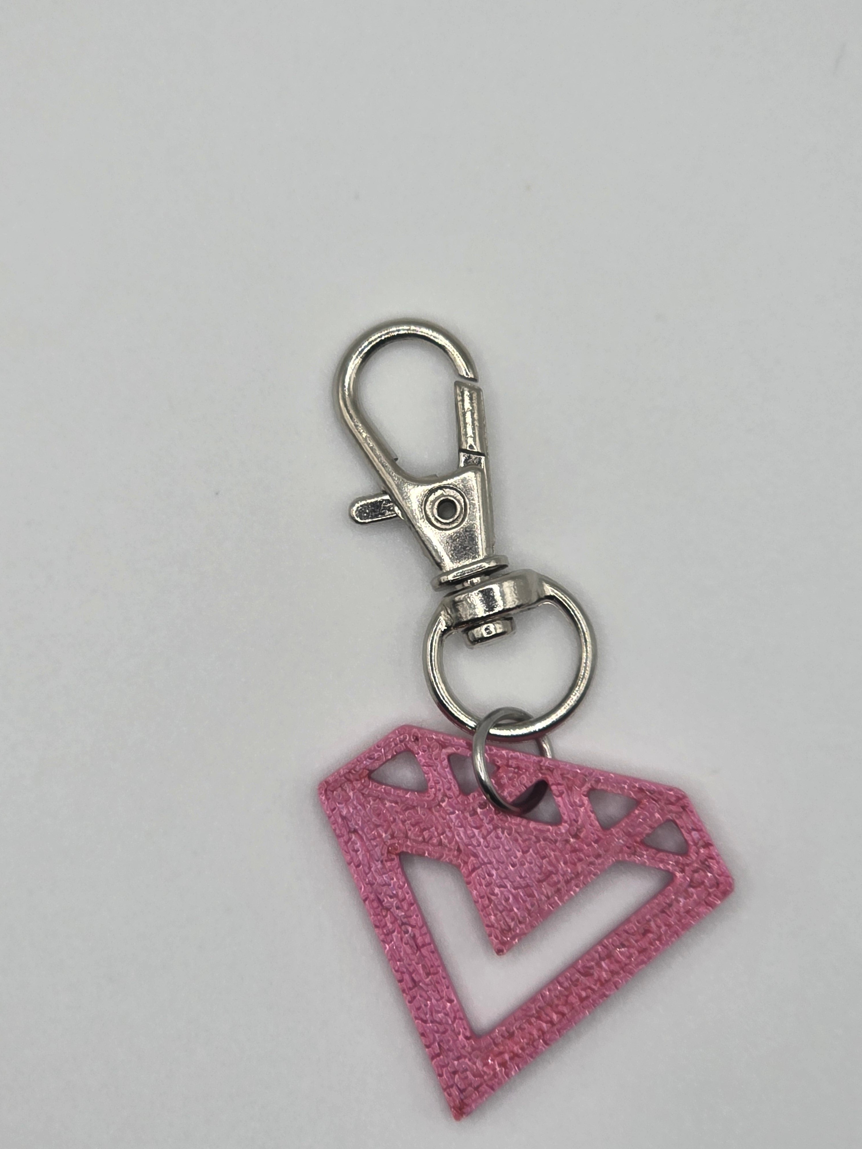 Seventeen diamond 3D Printed charm
