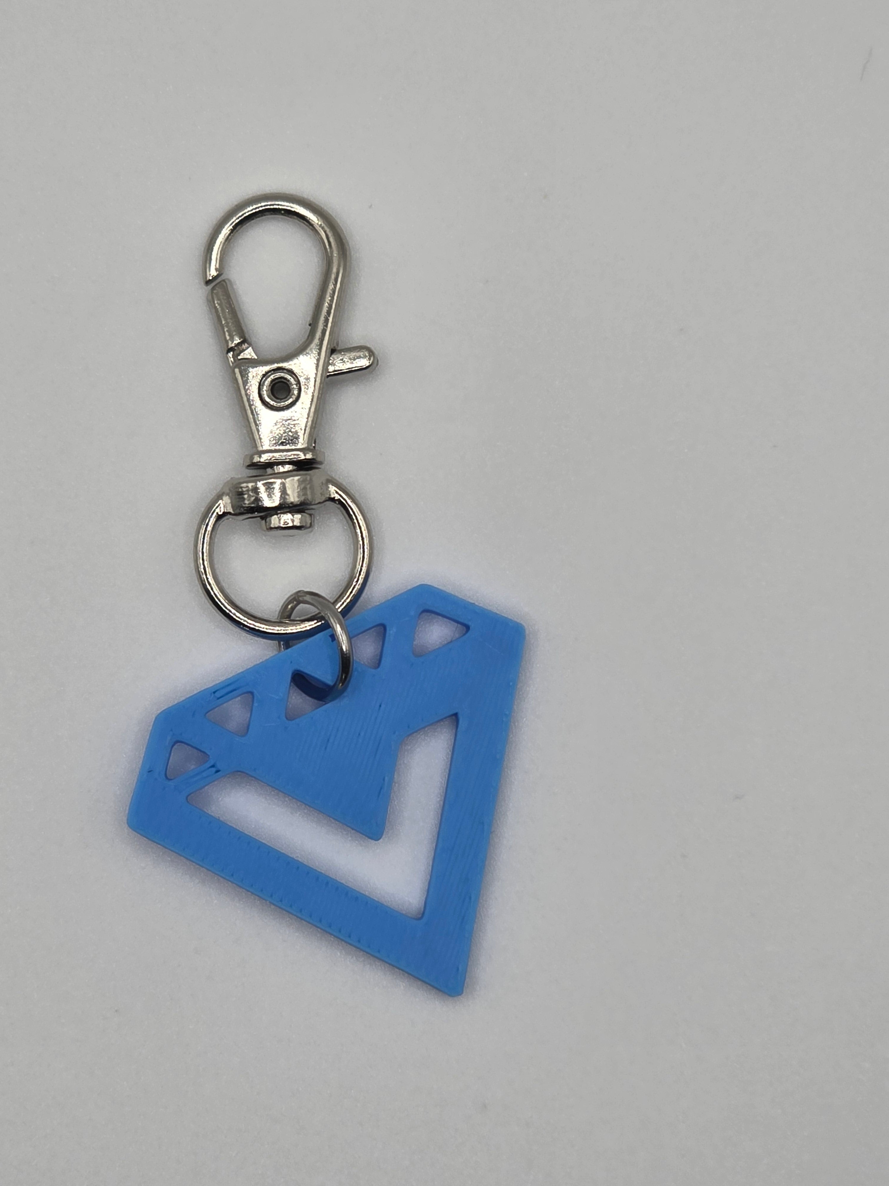 Seventeen diamond 3D Printed charm