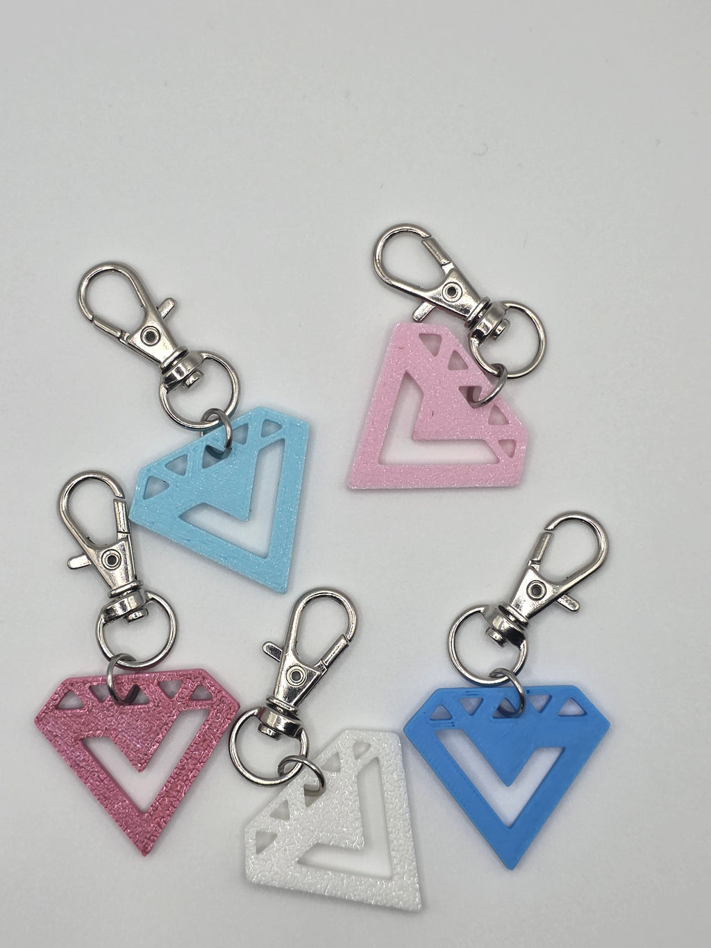 Seventeen diamond 3D Printed charm