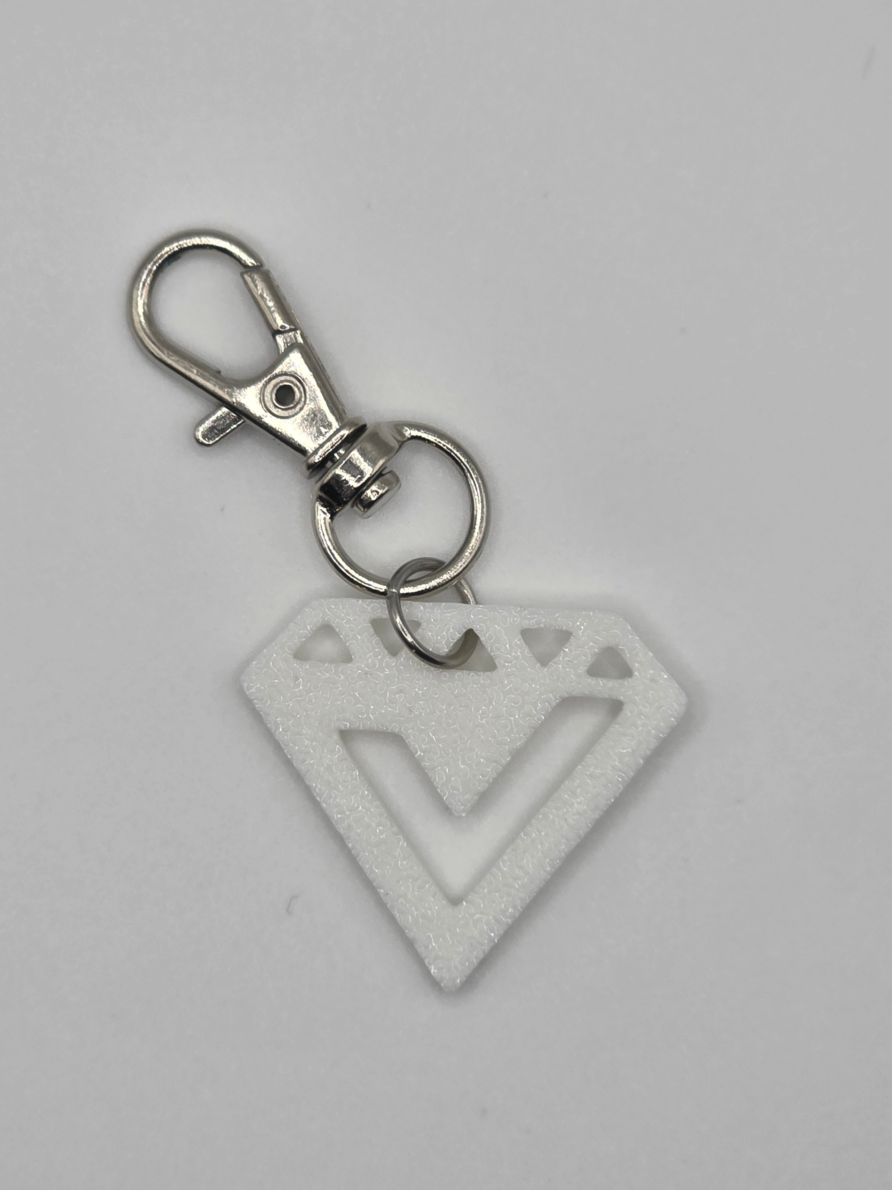 Seventeen diamond 3D Printed charm