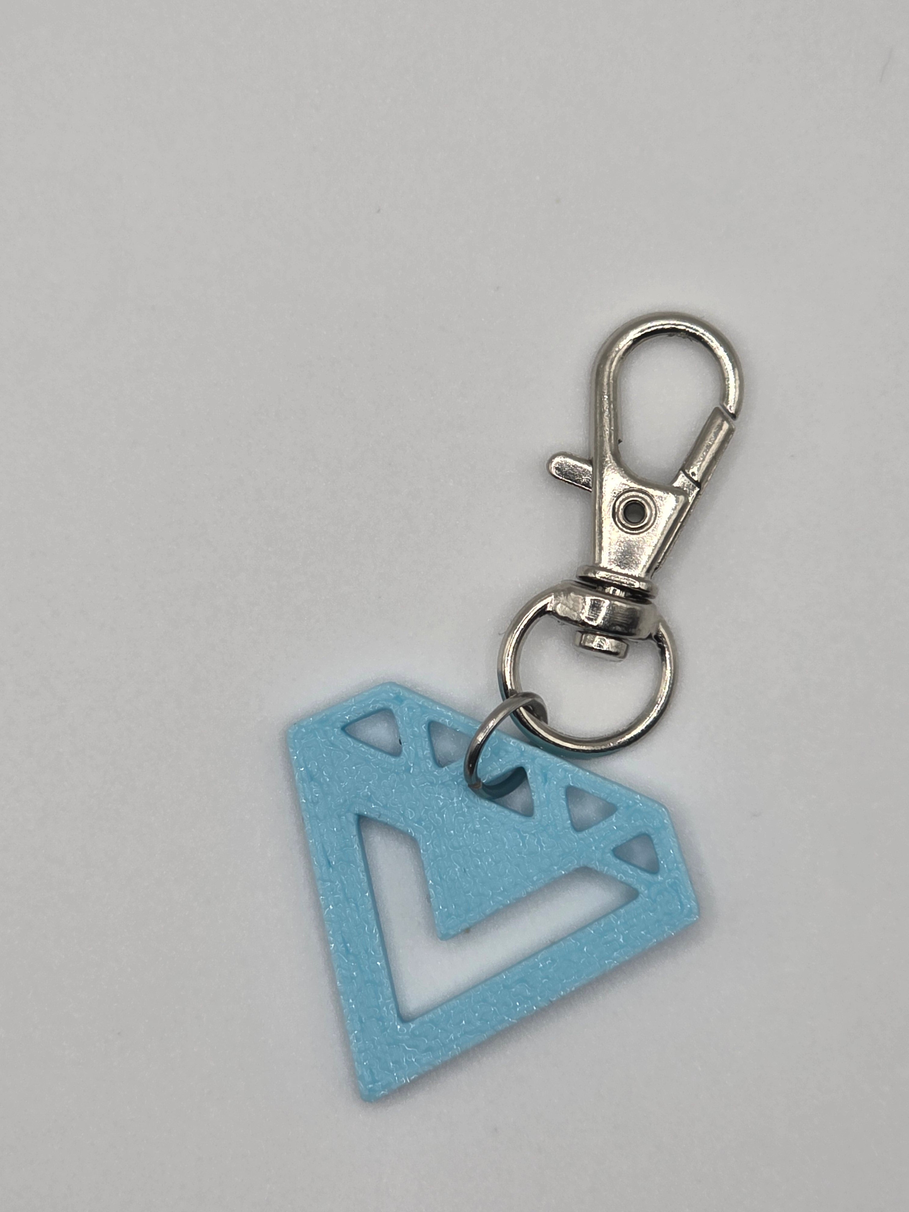 Seventeen diamond 3D Printed charm